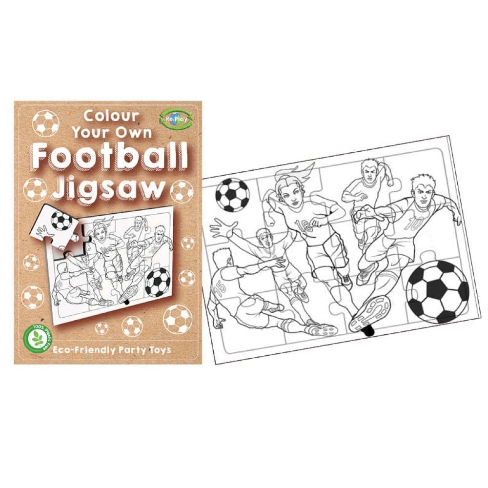 Mini Colour Your Own Football Jigsaw Puzzles