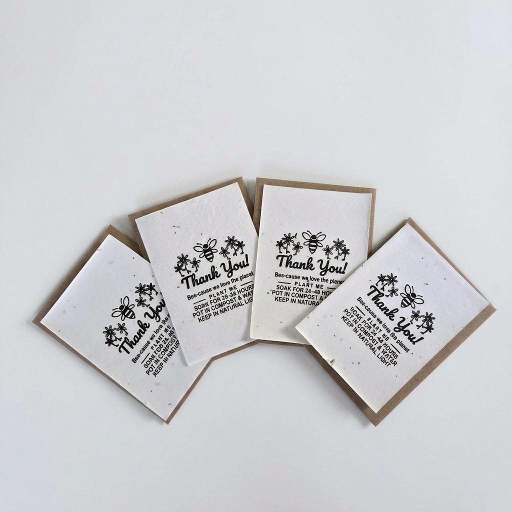A7 seed paper thank you note