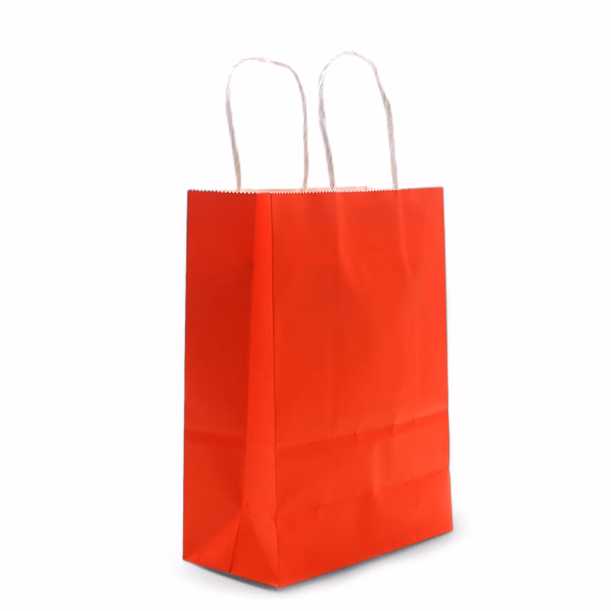 Red recycled kraft paper bag