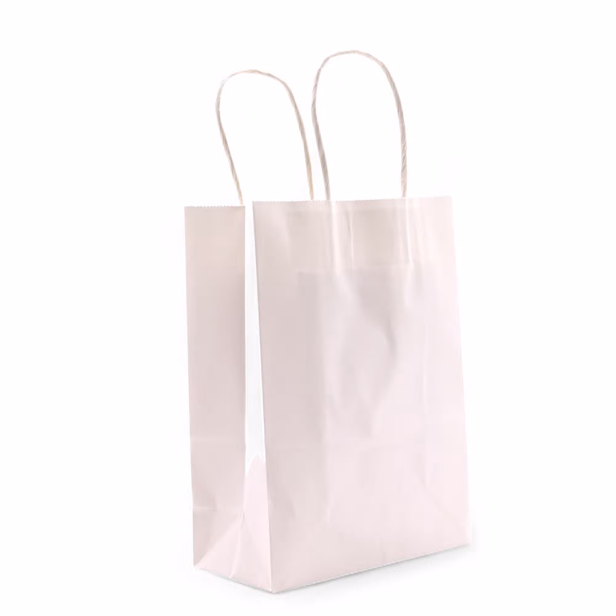 White recycled kraft paper bag